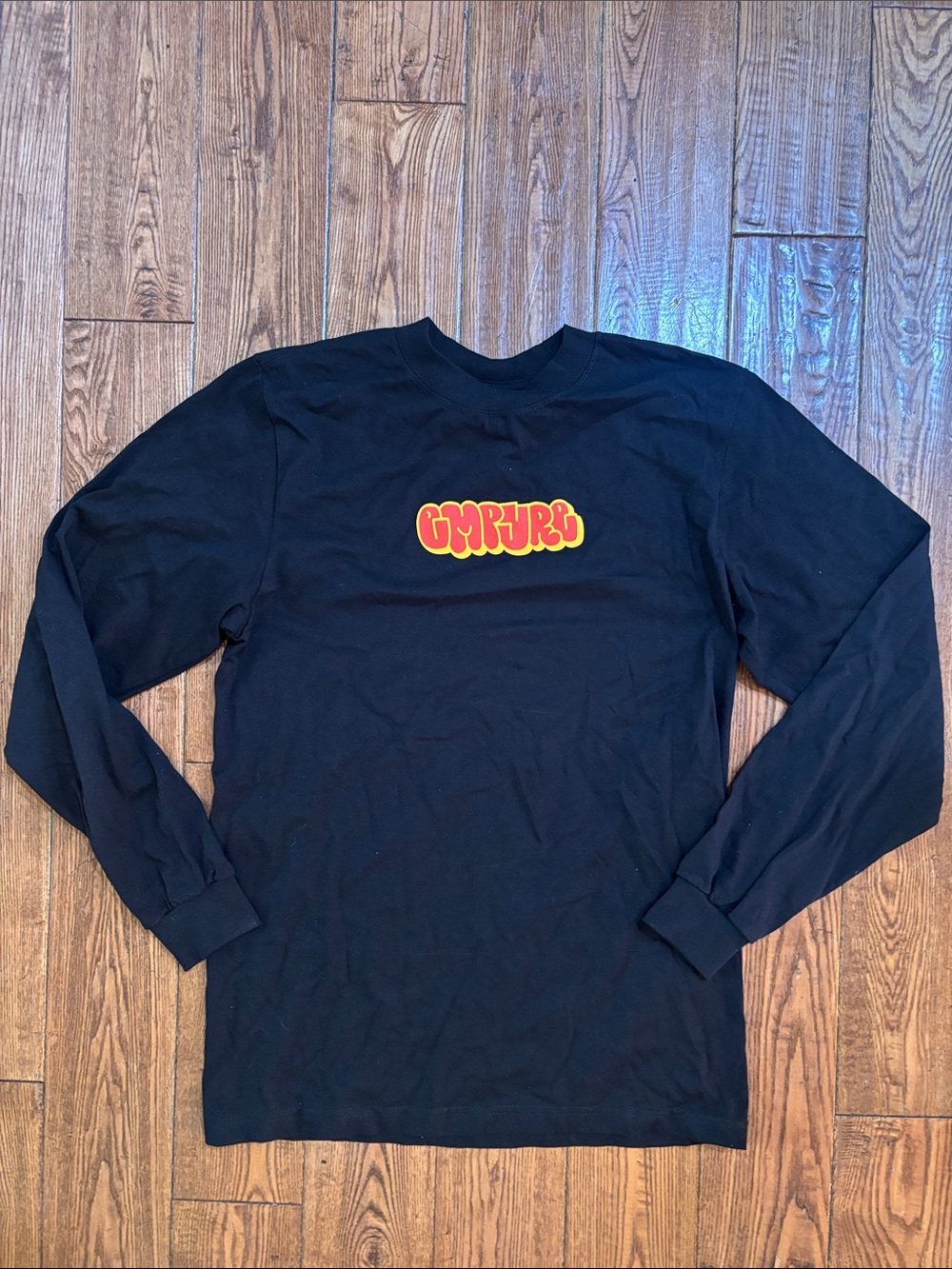 Empyre Black Long-Sleeve Tee with Red and Yellow Logo